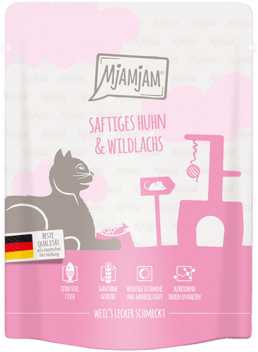 Mjamjam Quetschie Kylling og Villaks 24 x 300 g