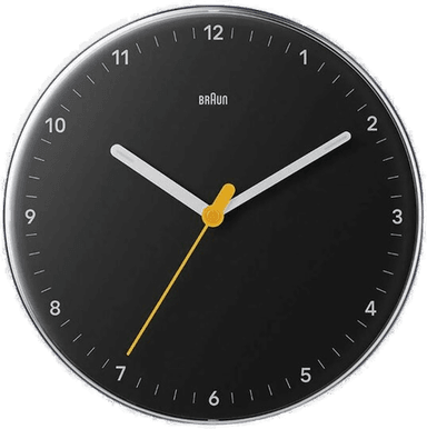 Braun Vegglokke analog Ø 23 cm hvit