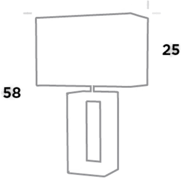 Searchlight Bordlampe Mirror, svart