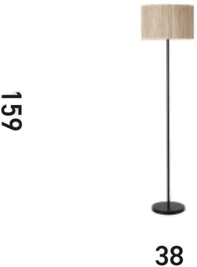 Searchlight Meadow gulvlampe, svart