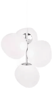 Tom Dixon Melt Chandelier mini 63,4 cm Opal-silver