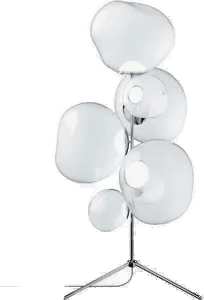 Tom Dixon Melt Chandelier 175 cm Opal-silver