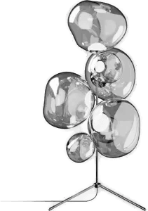 Tom Dixon Melt Chandelier 175 cm Silver