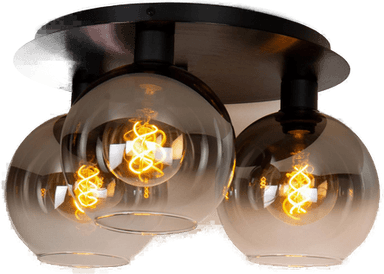 Lucide Marius taklampe, svart, Ø 50 cm