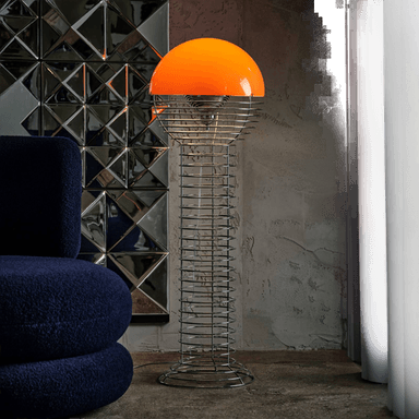 Verpan Wire gulvlampe, oransje
