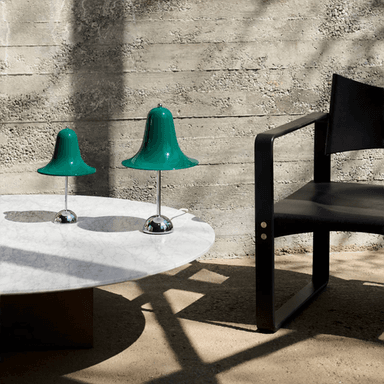 Verpan Pantop bordlampe, mørk blågrønn