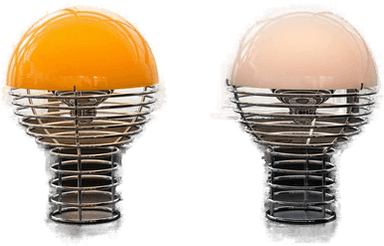 Verpan WIRE LED-batteridrevet bordlampe, oransje