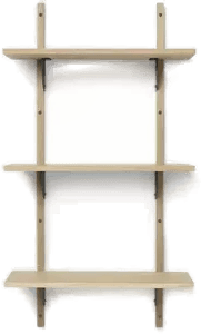 Ferm Living Sector Triple Narrow Oak/Black Brass