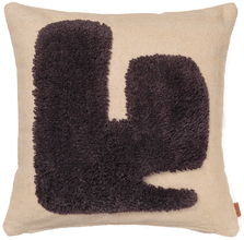 Ferm Living Lay Pute 50x50 Sand/Dark Brown