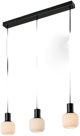 Nordlux Milford Mini Pendellampe, 3-lys, svart