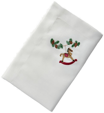 Langkilde & Søn Juleserviett Gyngehest 50x50 cm