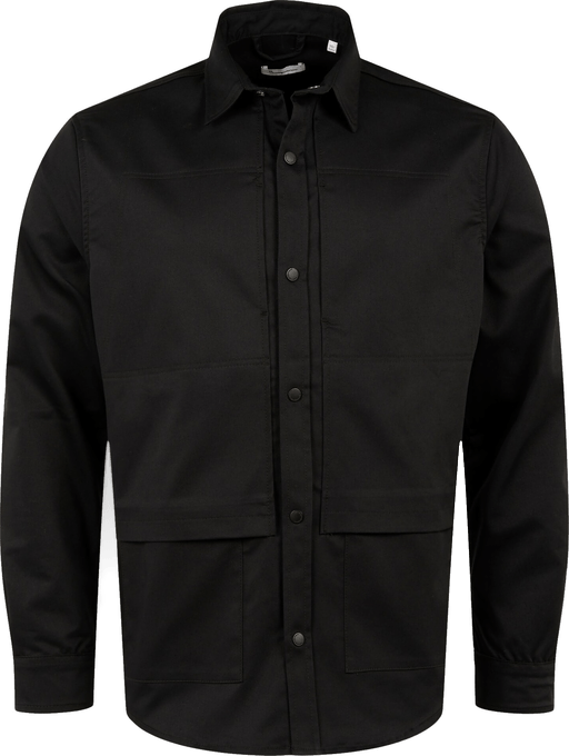 Knowledge Cotton Apparel Larch Utility Shirt Black Jet