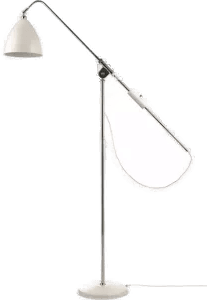 Gubi Bestlite BL4 gulvlampe matt hvit-krom