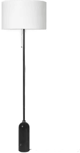 Gubi Gravity gulvlampe sort marmor/hvit