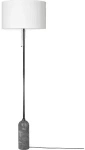 Gubi Gravity gulvlampe grå marmor/hvit