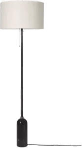 Gubi Gravity gulvlampe svart marmor/canvas