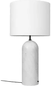 Gubi Gravity XL gulvlampe hvit marmor/hvit