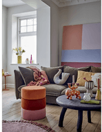 Bloomingville Bilbao puff Ø37 cm Orange