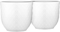 Lyngby Porcelæn Rhombe eggeglass 5 cm hvit