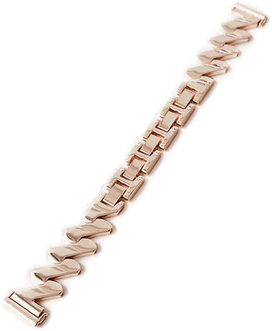 Incover Bølget Metall Smartklokkerem - Rose Gold