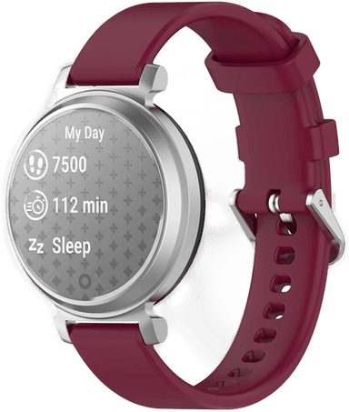 Eiderwood Garmin Lily 2 Silikonrem Mørk Rød