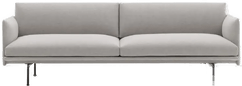 Muuto Outline Sofa 3-Seater Clay 12-Black