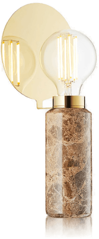 Design By Us Blindspot bordlampe, brun marmor