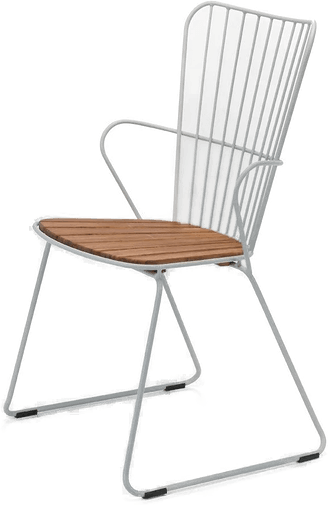 Houe Paon spisestol hvit/taupe