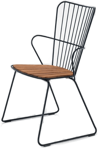 Houe Paon spisestol svart stål