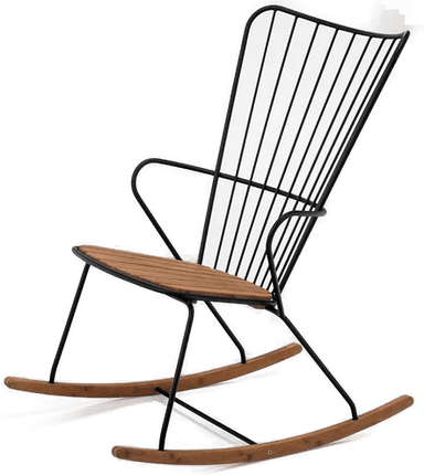 Houe Paon gyngestol svart stål