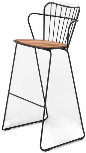 Houe Paon barkrakk svart stål