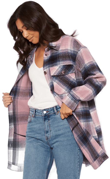 Pieces Phoebe LS Long Shacket