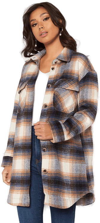 Pieces Phoebe LS Long Shacket