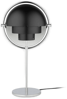 Gubi Multi-Lite bordlampe, krom/sort