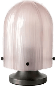 Gubi Seine bordlampe, antikk messing, korallrosa glass