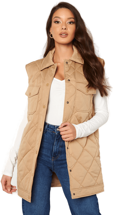 Selected Tinna Long Quilted Vest