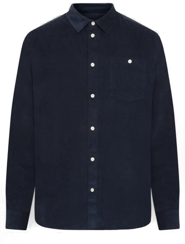 Knowledgecotton Apparel Corduroy Shirt Total Eclipse