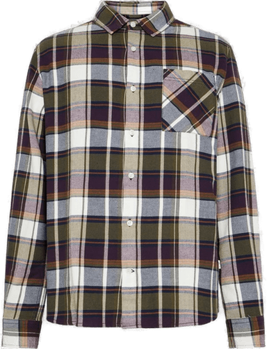 Knowledgecotton Apparel Økologisk Flanellskjorte Blå Rutete