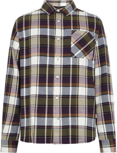 Knowledgecotton Apparel Økologisk Flanellskjorte Blå Rutete