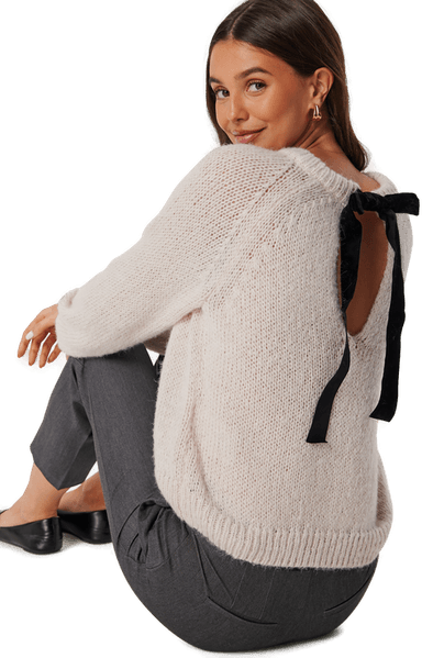 Vila Vichoca L/S Bow Knit Pullover