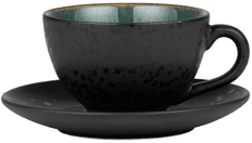 Bitz kopp med teskål svart grønn