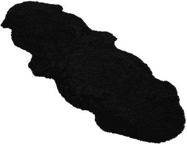 Warm & Comfy Saueskinn 160x60 cm svart