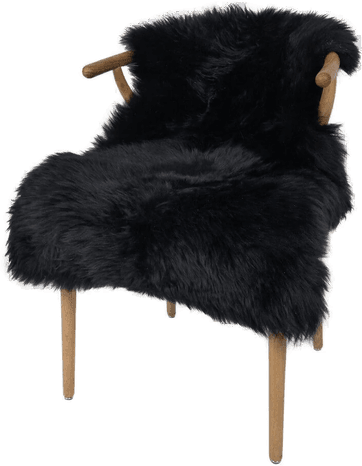 Warm & Comfy Saueskinn 100 cm svart