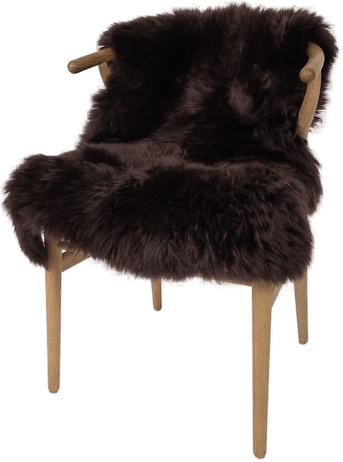 Warm & Comfy Saueskinn 100 cm Sjokolade