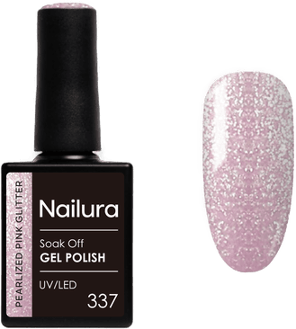 Nailura Gel Polish 337 Pearlized Pink Glitter