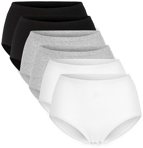 Cellbes Of Sweden Ribbet dametruser 6-pack