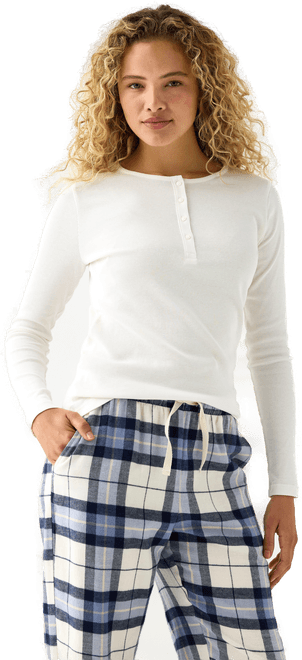 Lindex ribbestrikket pyjamasoverdel