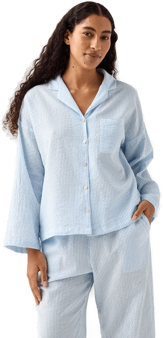Lindex Pyjamasskjorte i seersucker