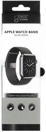 Gear Flettet klokkearmbånd svart 42/44/45mm