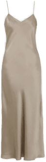 Damella Long Silk Nightdress Nougat